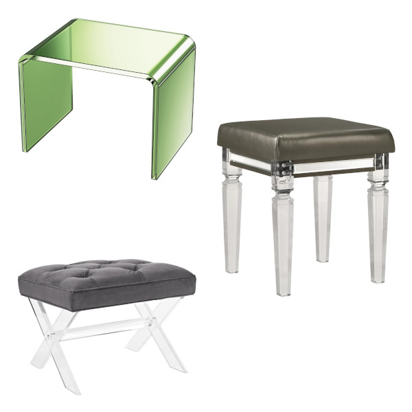 acrylic vanity stool