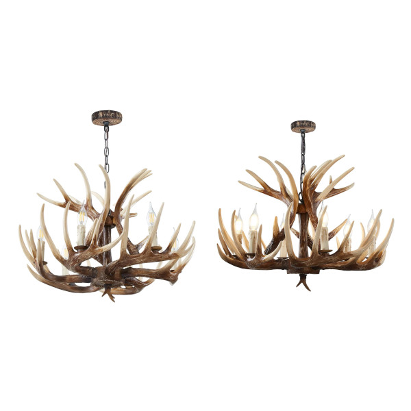 faux antler chandelier