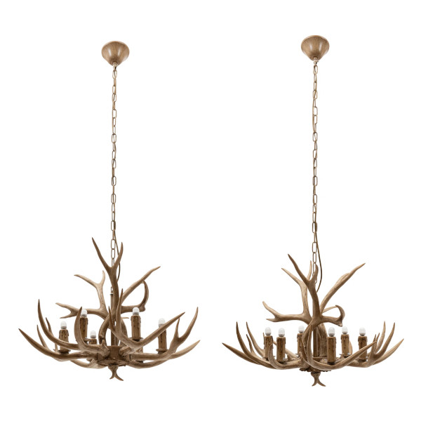 faux antler chandelier
