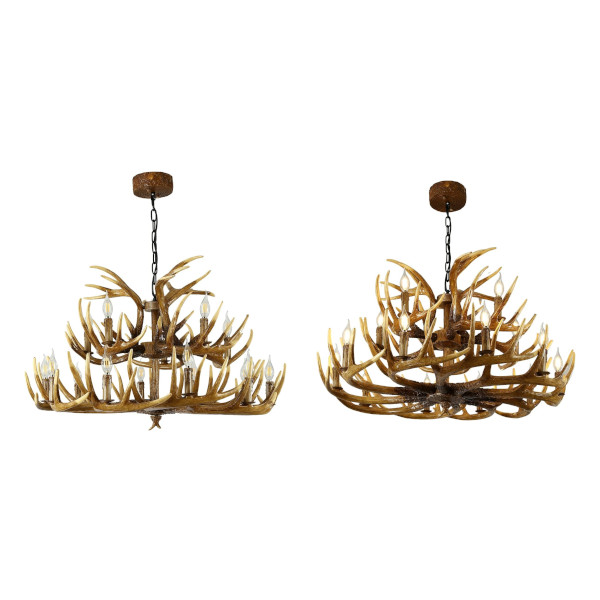 faux antler chandelier