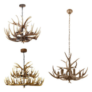 faux antler chandelier