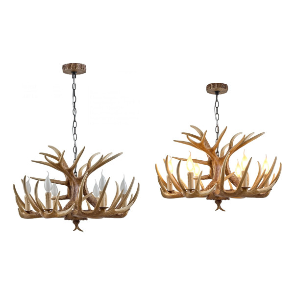 faux antler chandelier