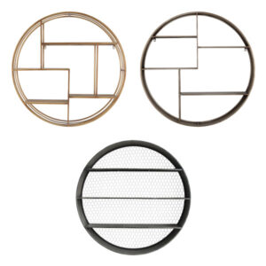 round metal wall shelf