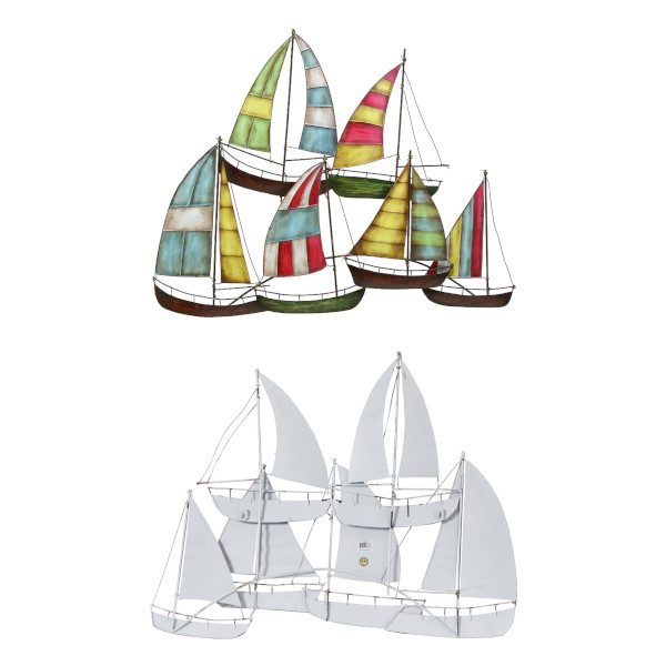 sailboats metal wall decor