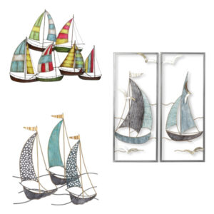 sailboats metal wall decor