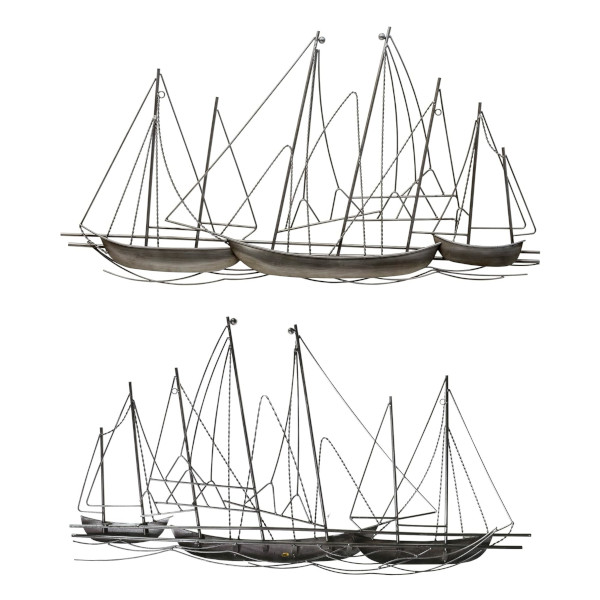 sailboats metal wall decor