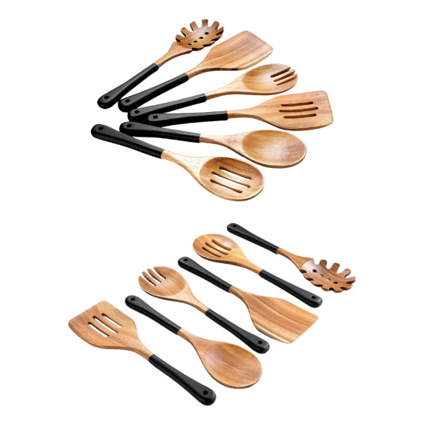 wooden cooking utensil set
