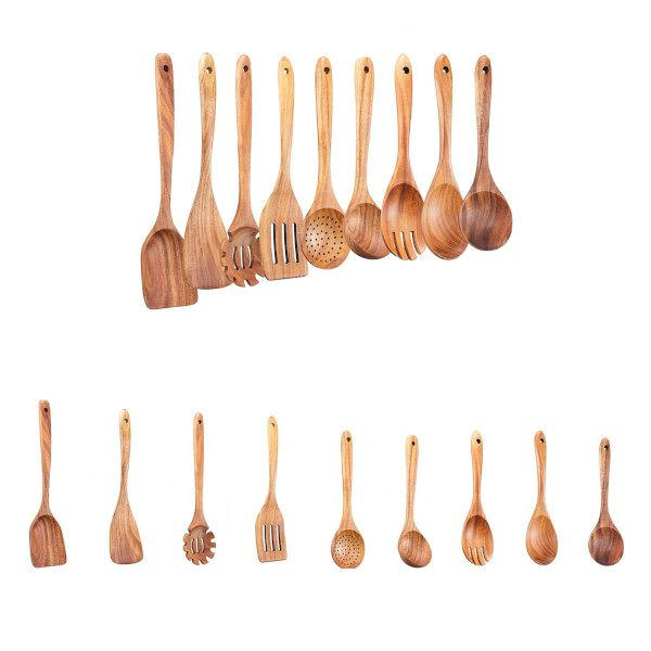 wooden cooking utensil set