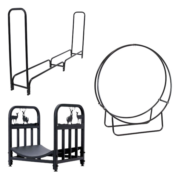 metal firewood rack