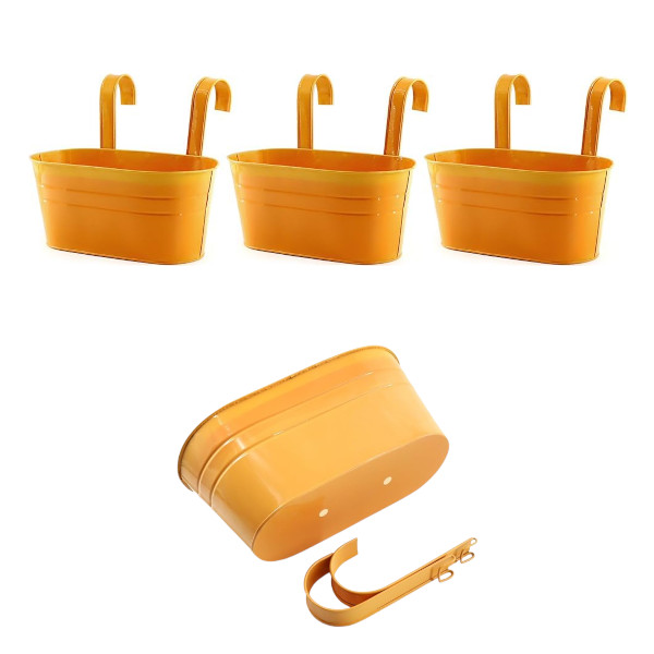 metal flower pots with hooks