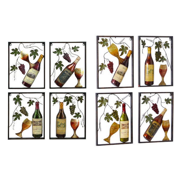 metal wine bottle wall decor