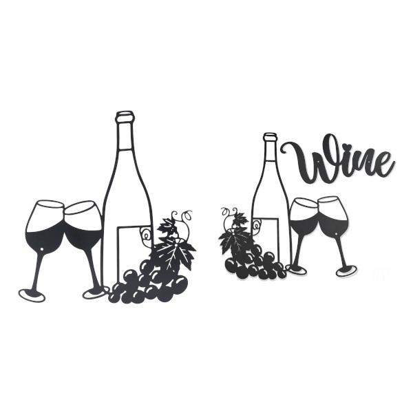 metal wine bottle wall decor
