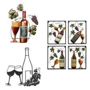 metal wine bottle wall decor