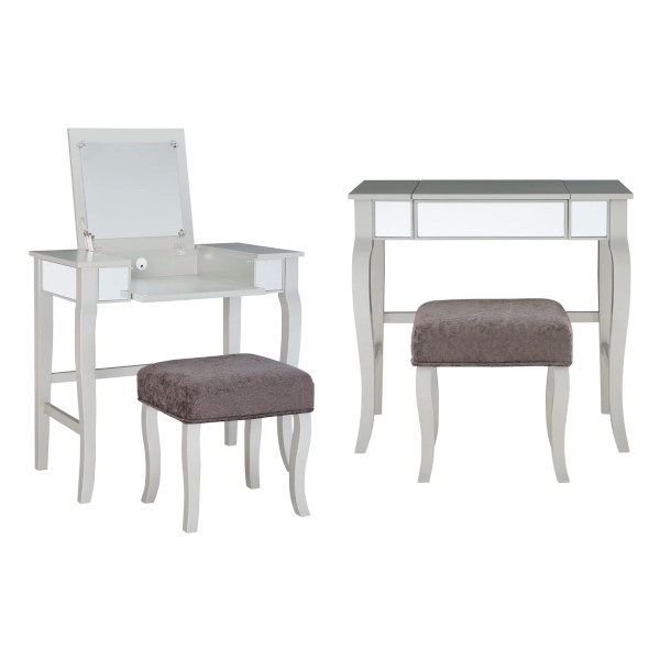 mirrored vanity set