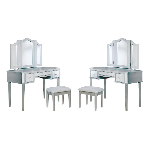 mirrored vanity set