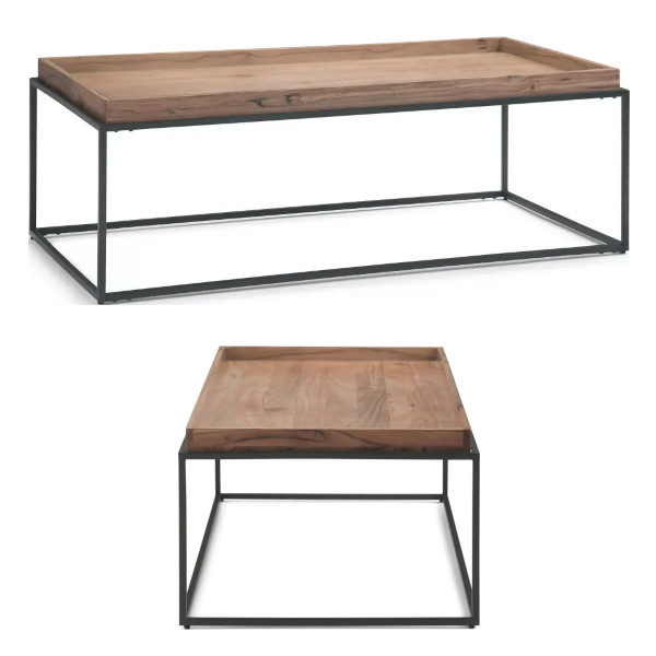 rectangle tray top coffee table