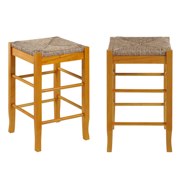 rush seat bar stool