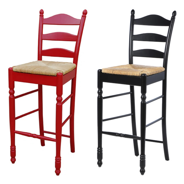 rush seat bar stool