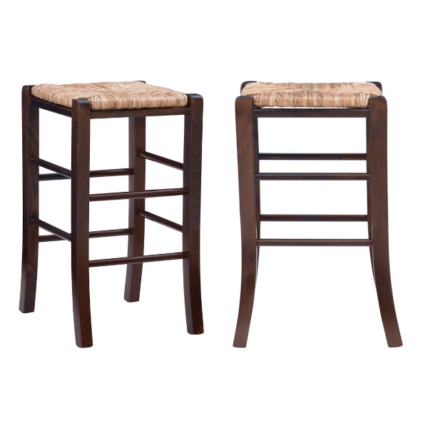 rush seat bar stool