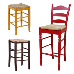rush seat bar stool