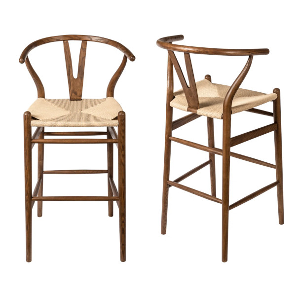 rush seat bar stool