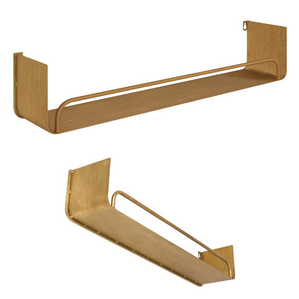 u-shaped floating shelves
