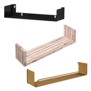 u-shaped floating shelves