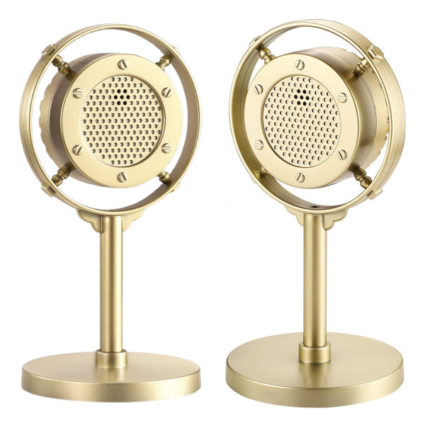 vintage microphone sculpture