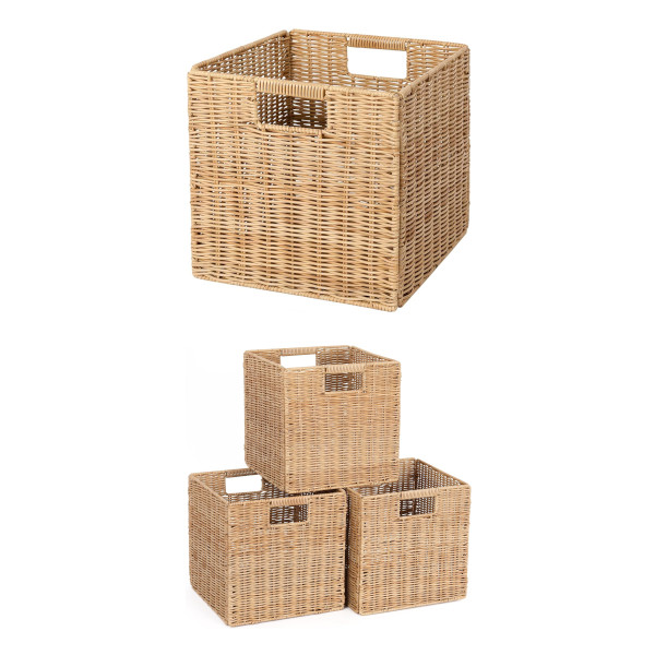 wicker cube basket