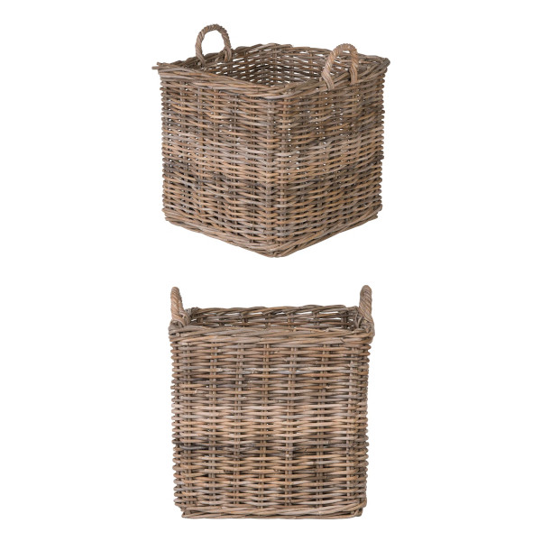 wicker cube basket