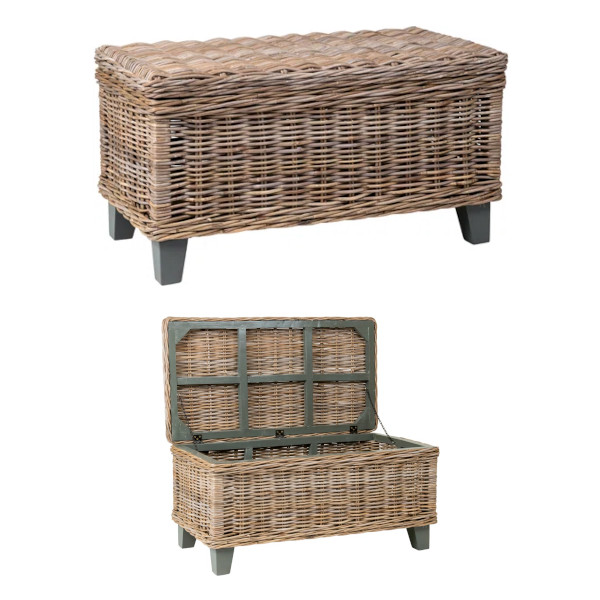 wicker storage trunk