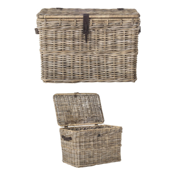 wicker storage trunk