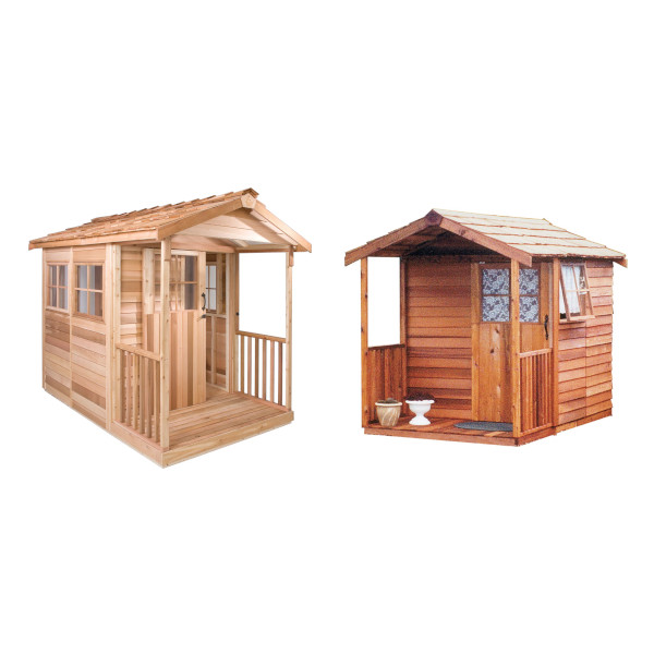 wooden storage shed