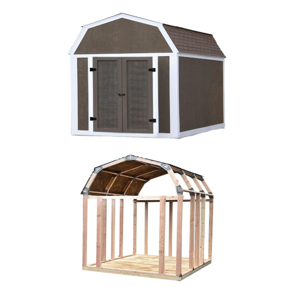 wooden storage shed