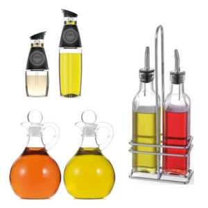 glass oil and vinegar dispenser set