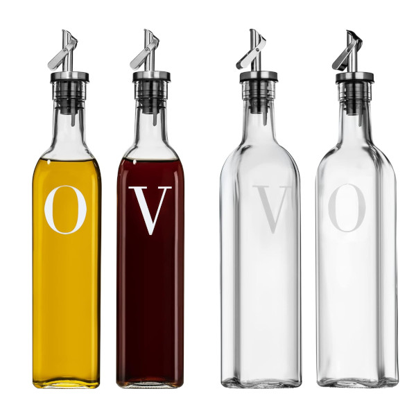 glass oil and vinegar dispenser set