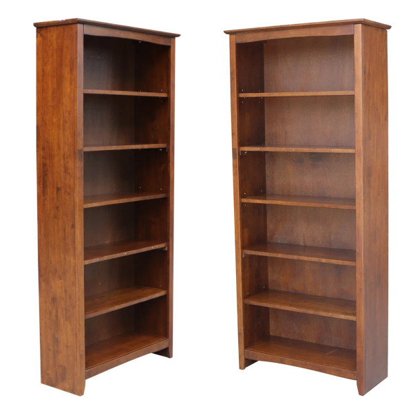 wooden standard bookcase