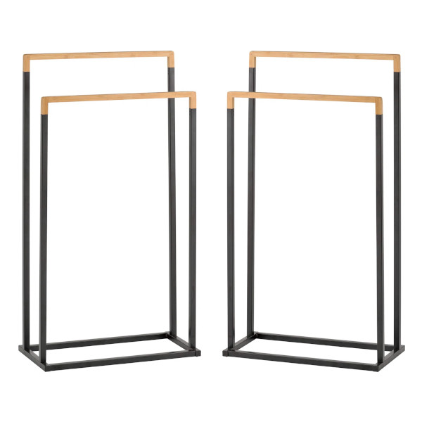 2-tier free standing towel rack