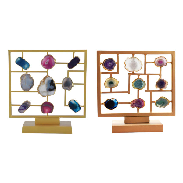 agate decor on stand