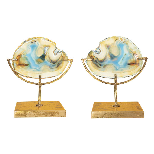 agate decor on stand