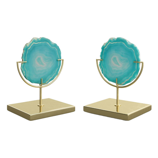 agate decor on stand