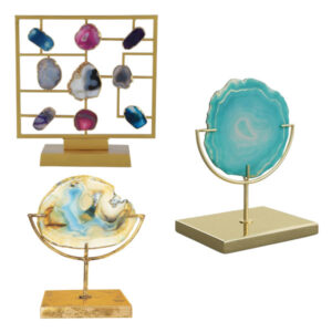 agate decor on stand
