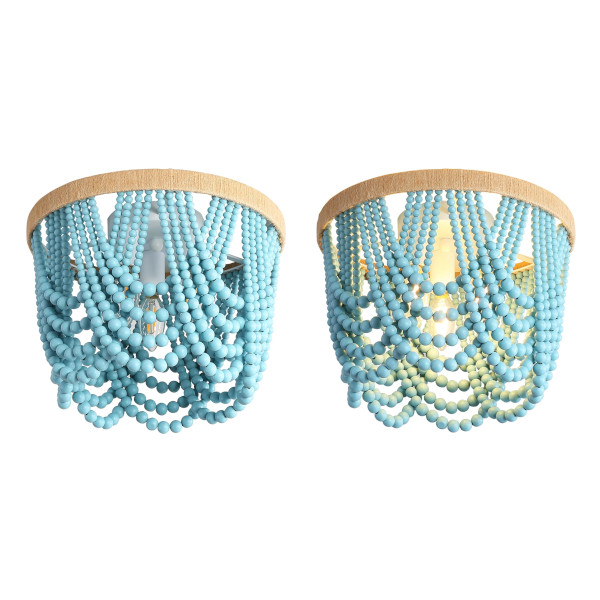 beaded flush mount light