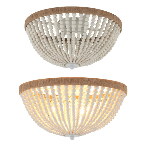 beaded flush mount light