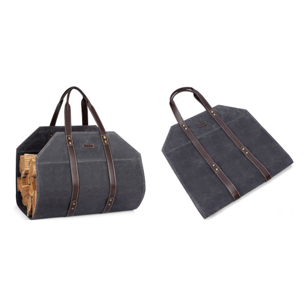 canvas log carrier