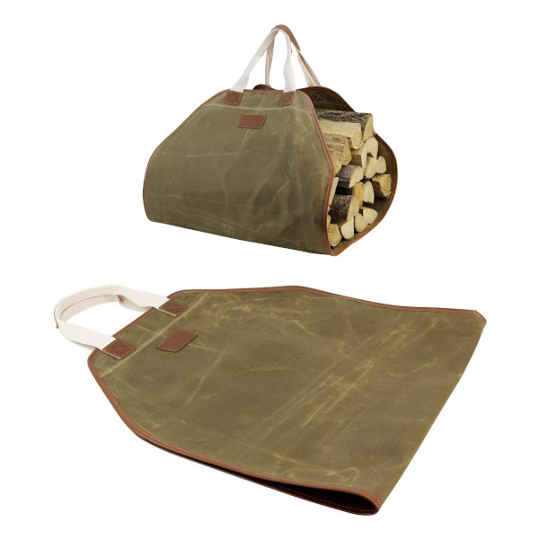 canvas log carrier