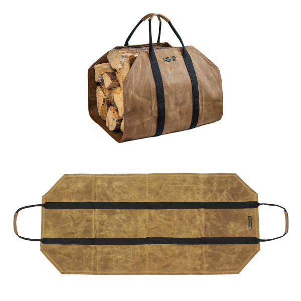 canvas log carrier