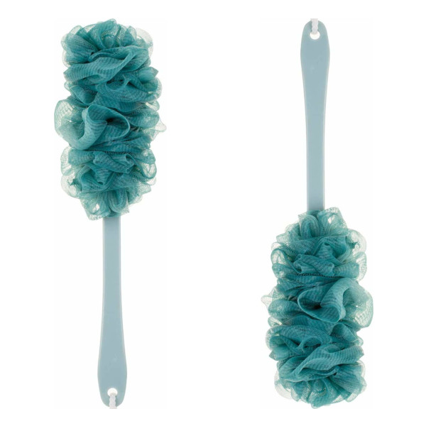 mesh loofah sponge with handle