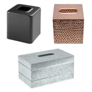 metal tissue box cover