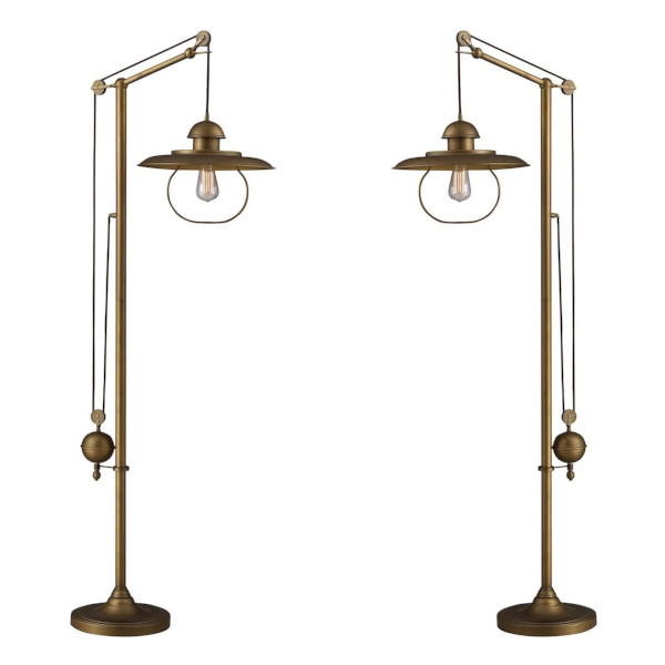 pulley floor lamp